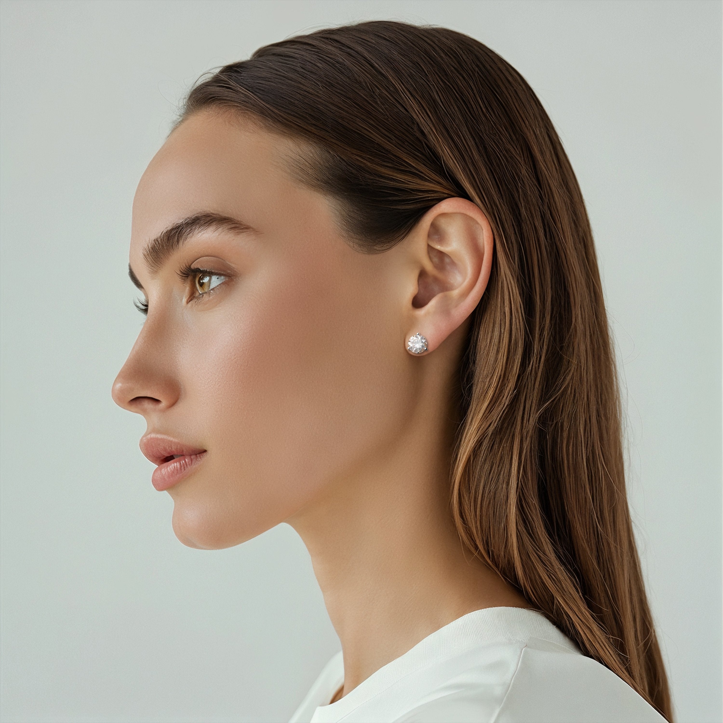 Round Stud Earrings