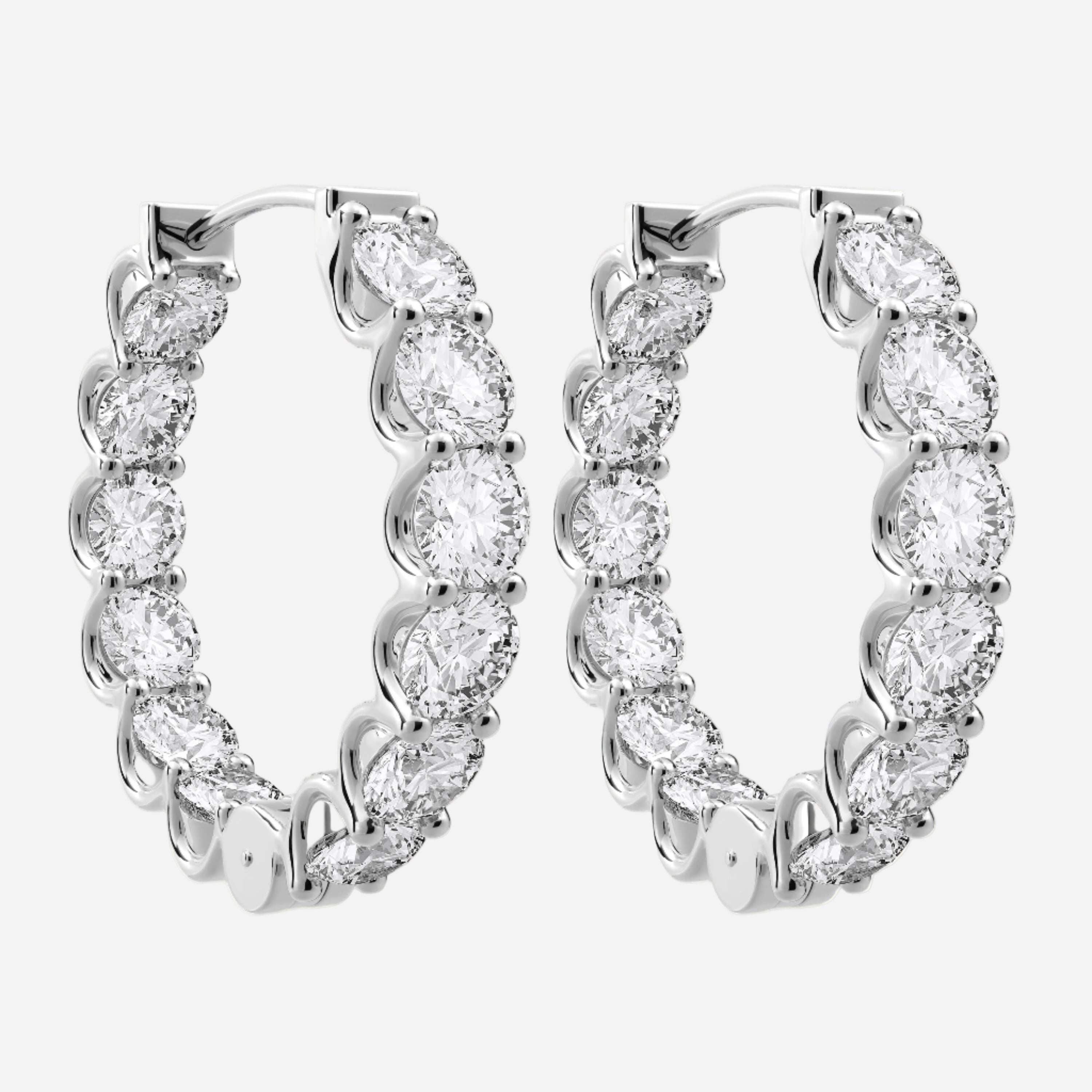Round Hoop Earrings