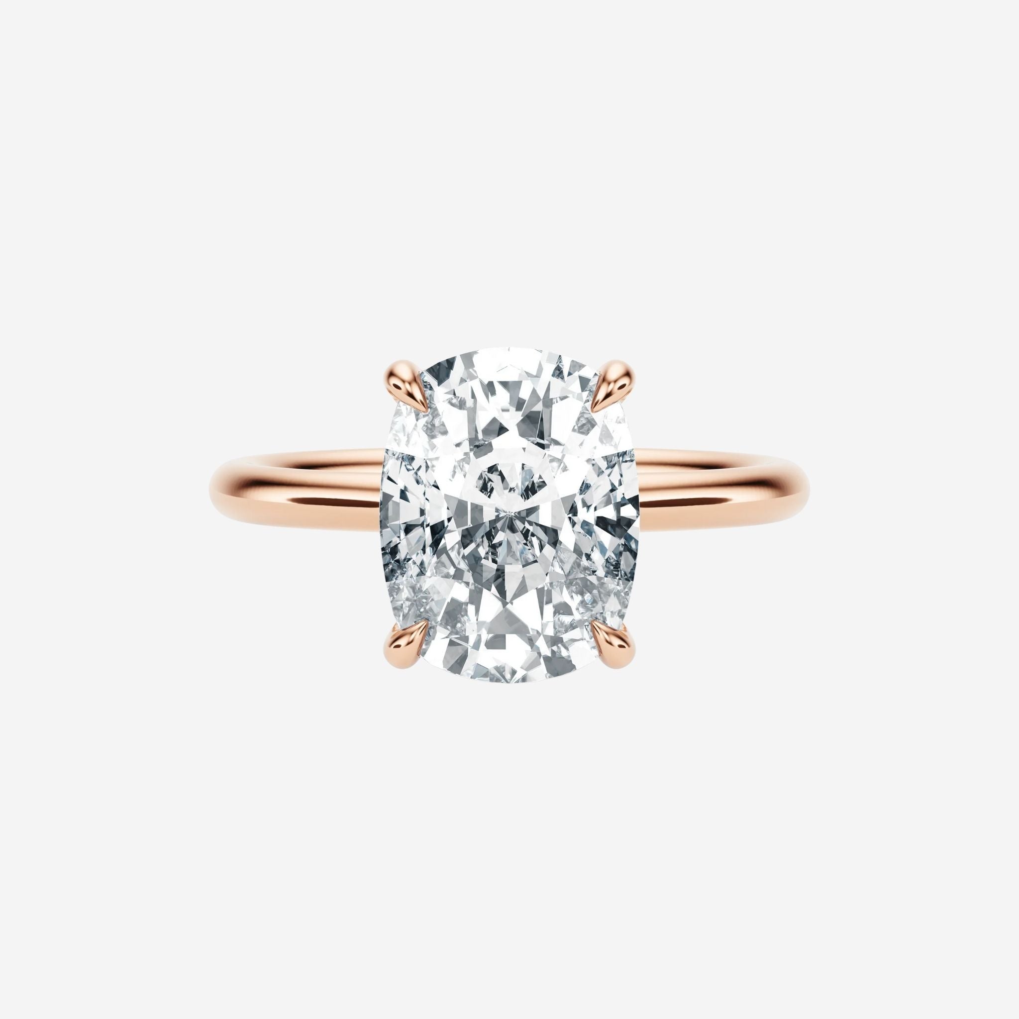 Cushion Classic Solitaire with Hidden Halo