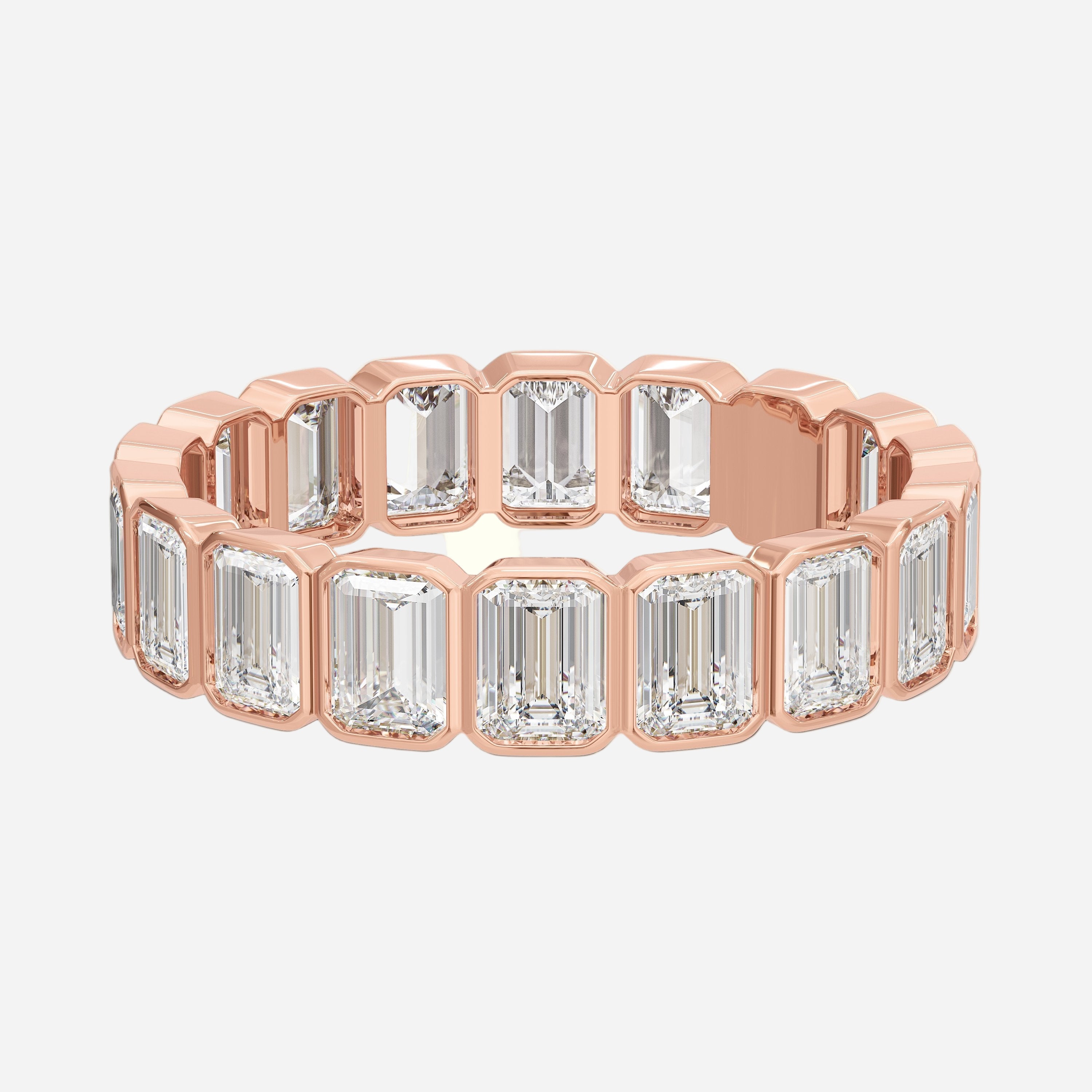 Emerald Bezel Eternity Band