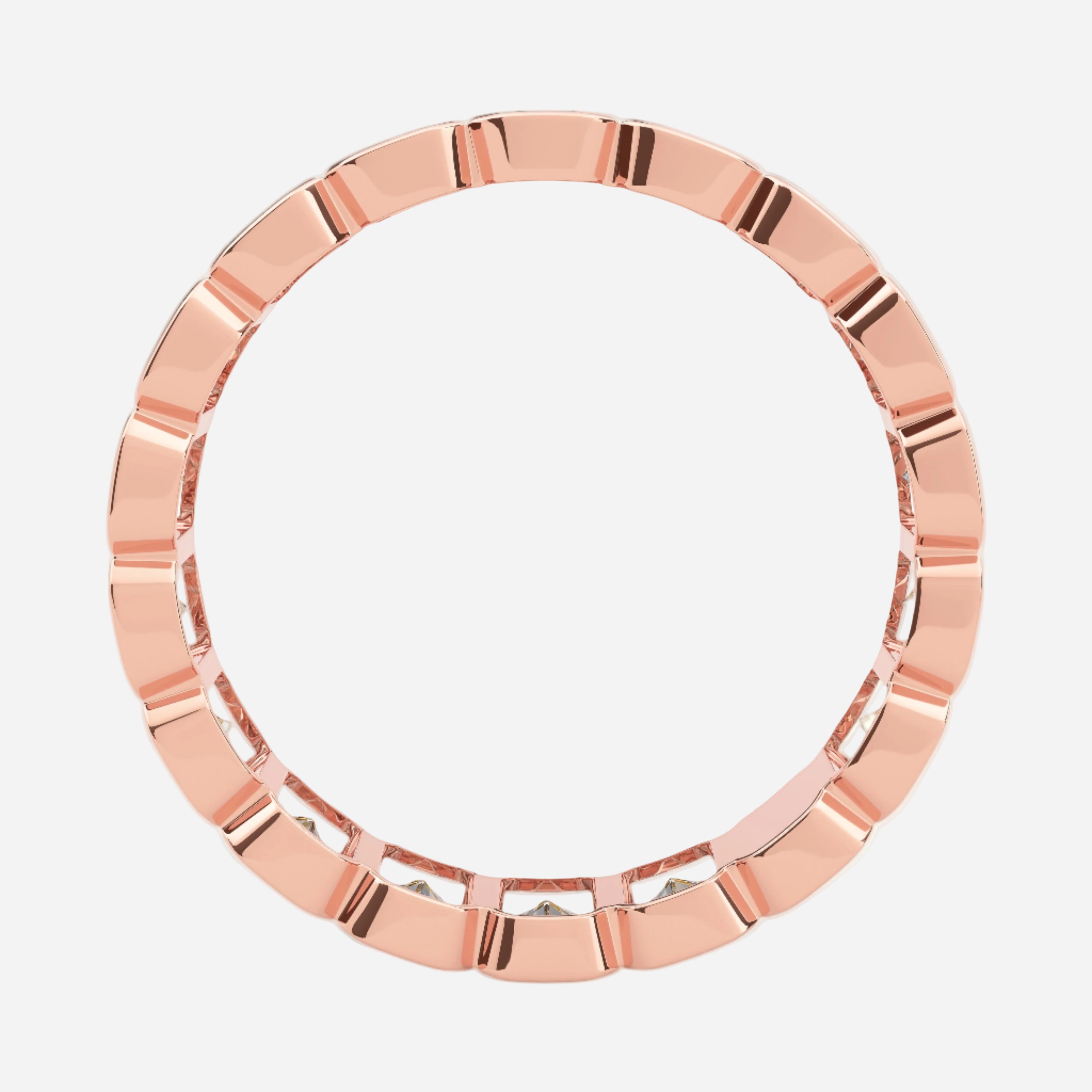 Emerald Bezel Eternity Band