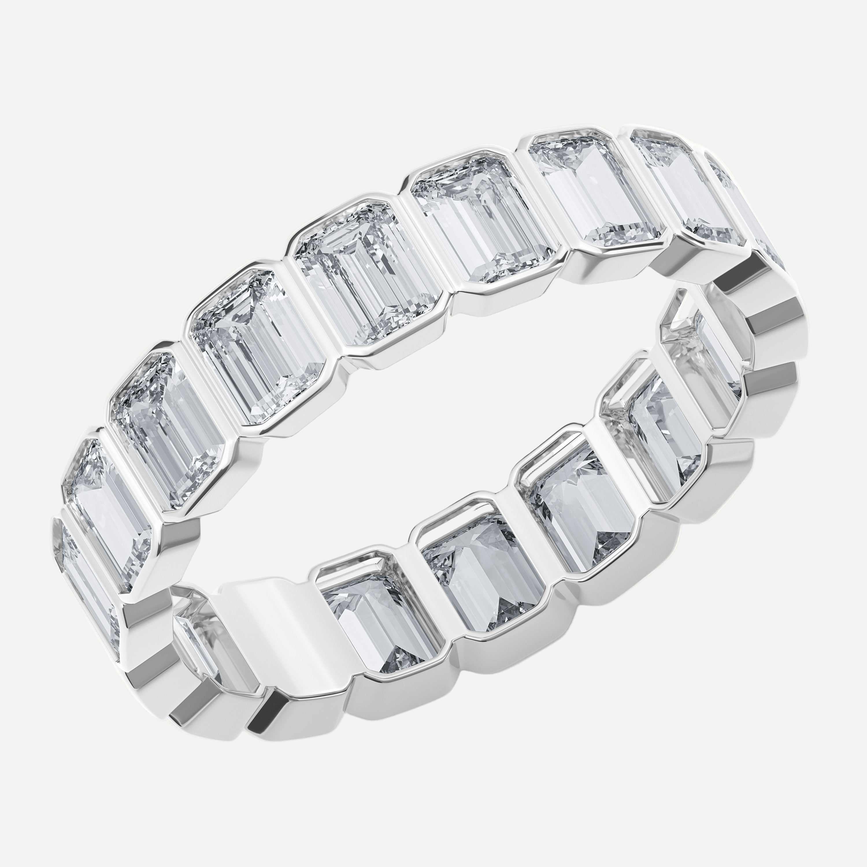 Emerald Bezel Eternity Band