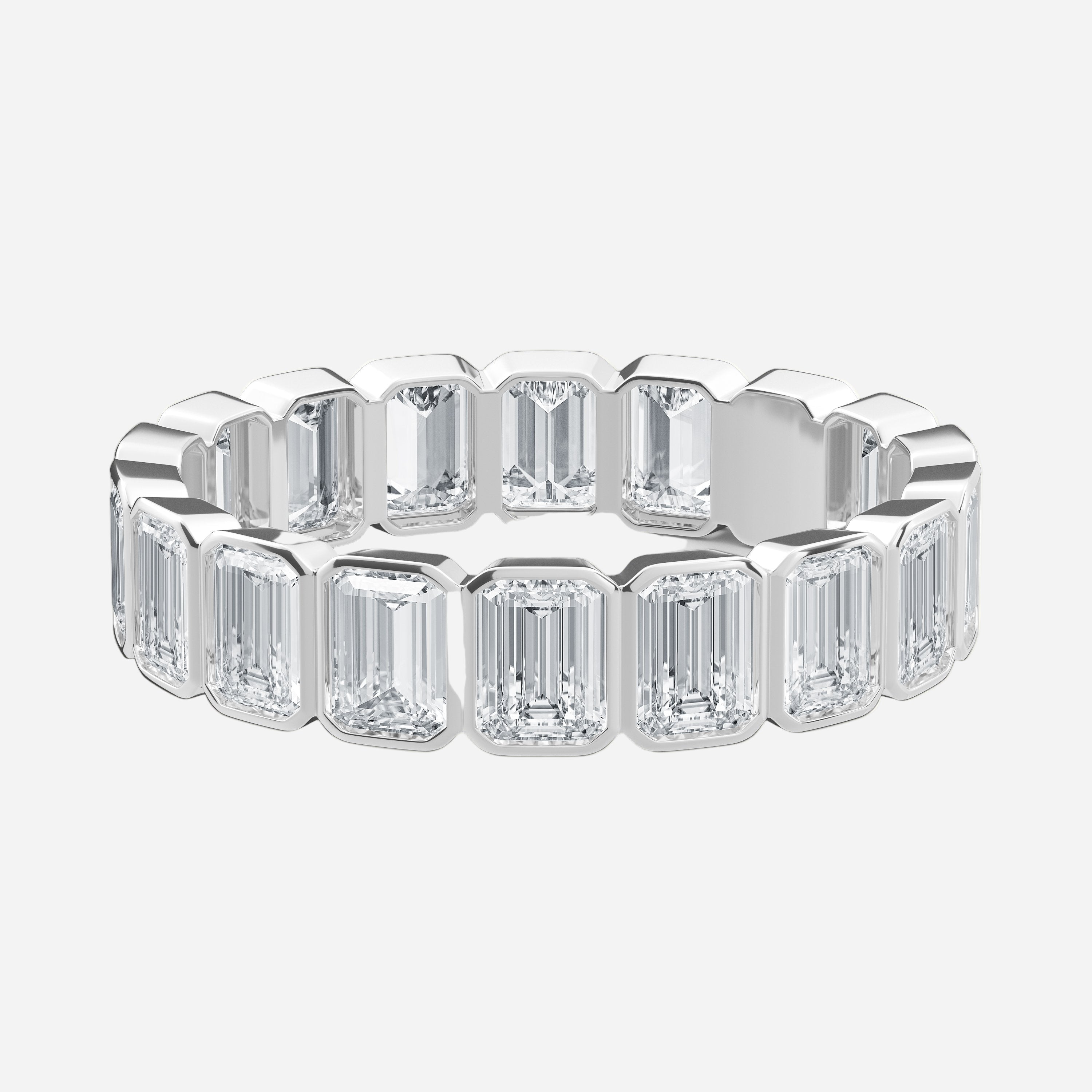 Emerald Bezel Eternity Band