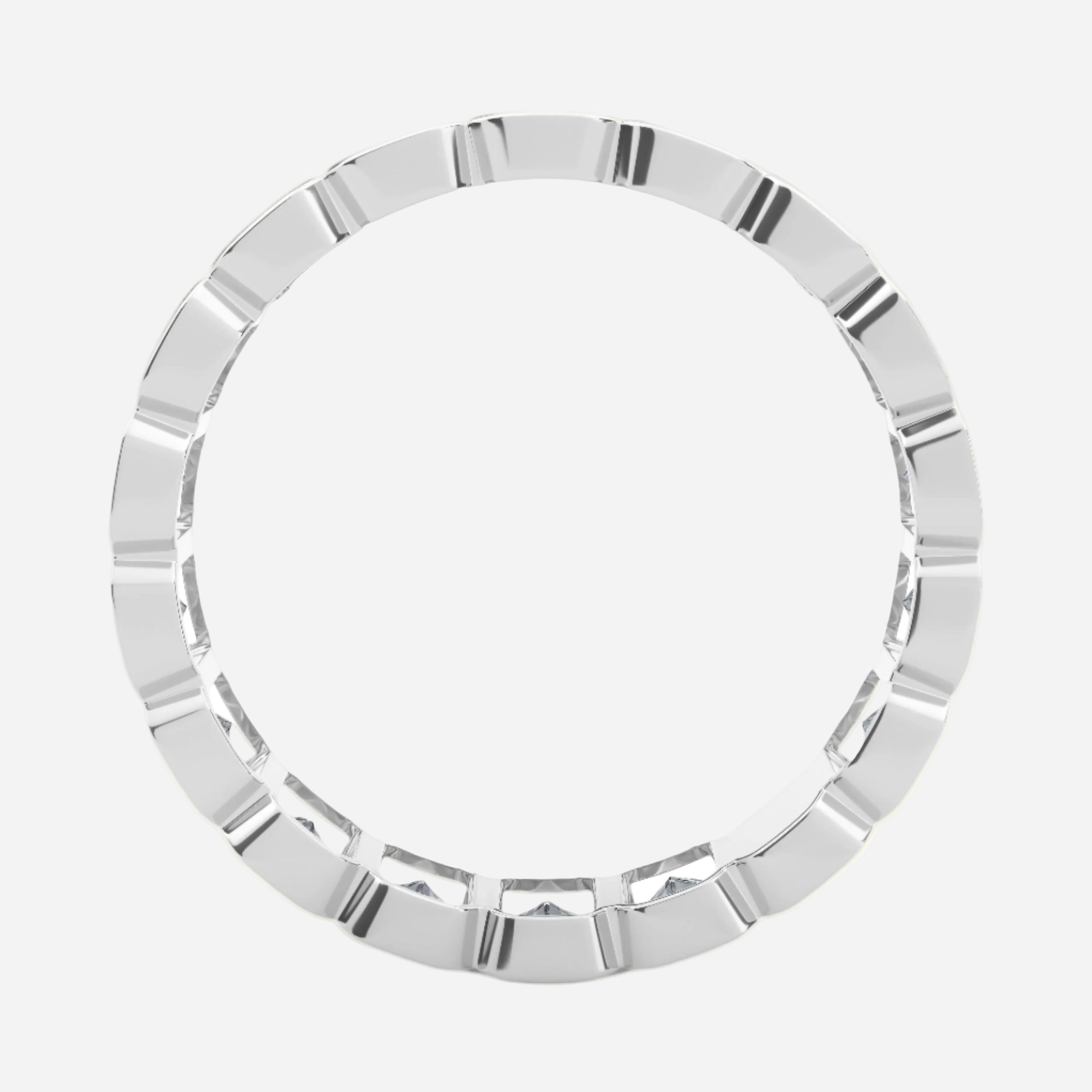 Emerald Bezel Eternity Band