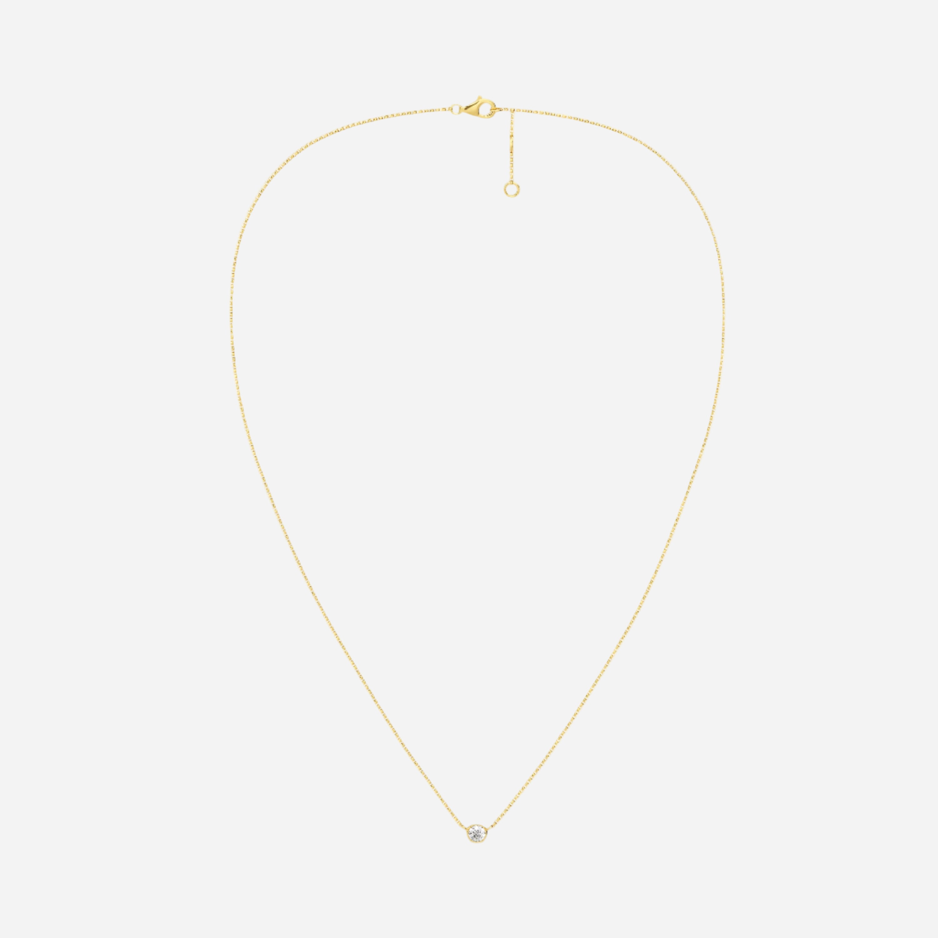 Round Bezel Pendant Necklace