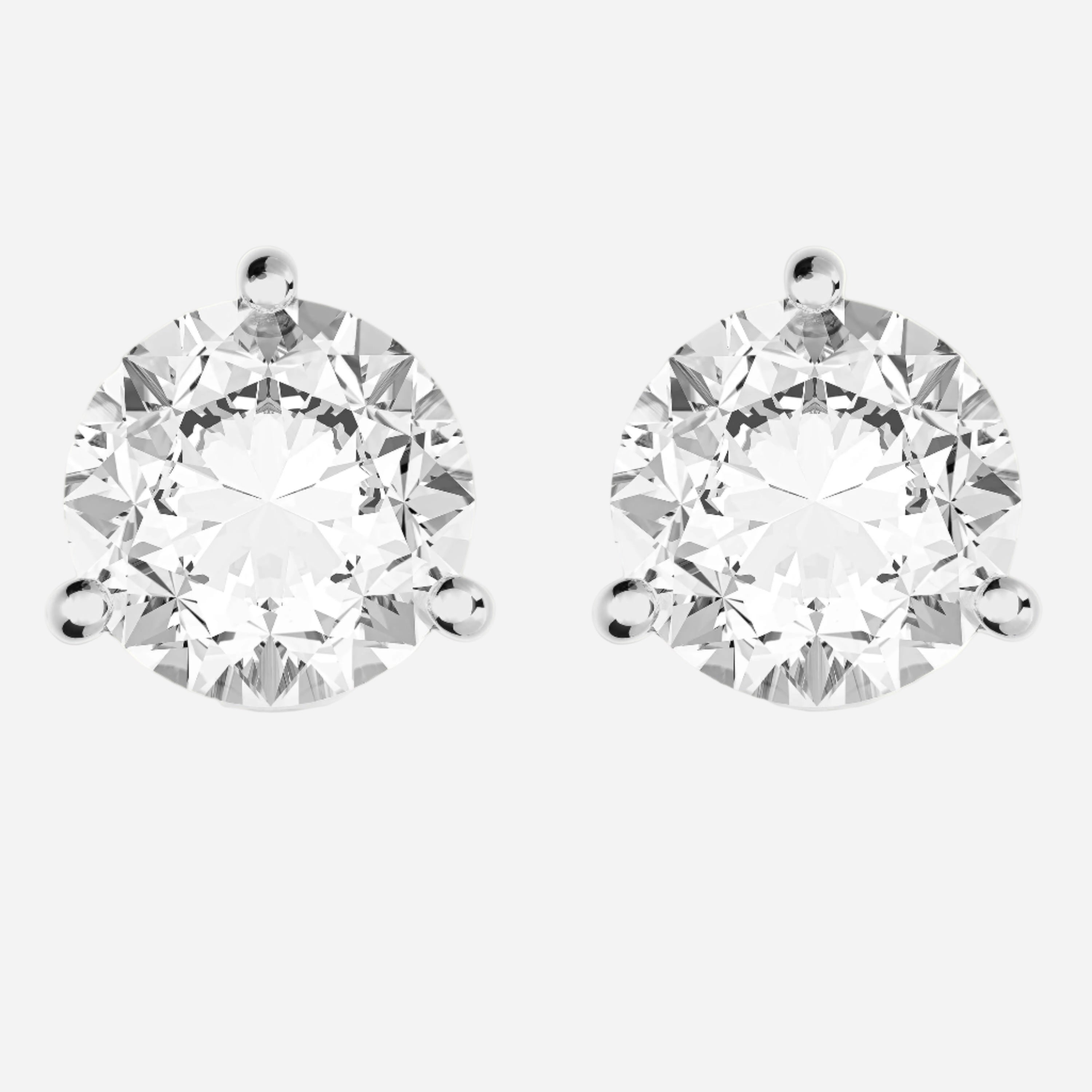Round Stud Earrings