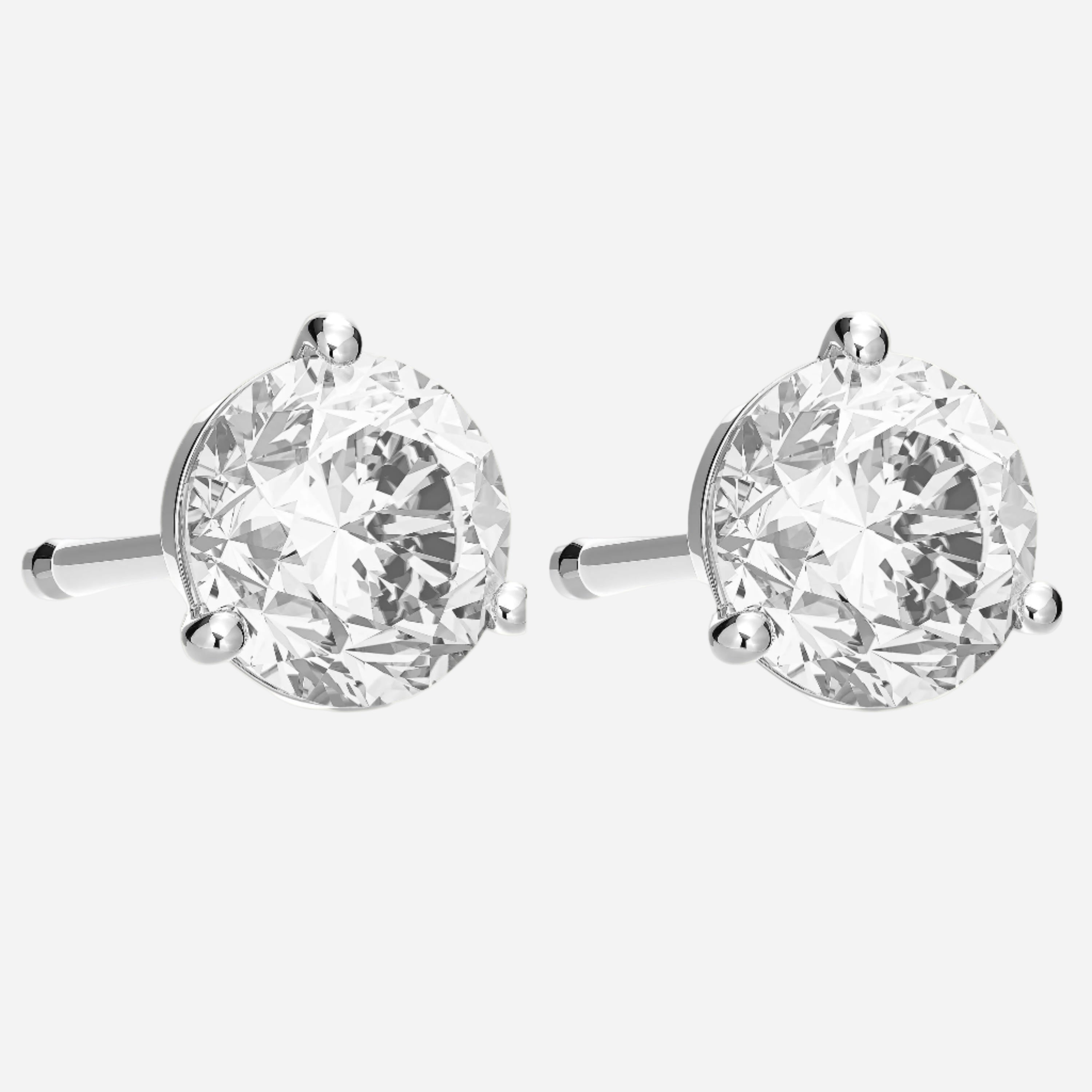 Round Stud Earrings